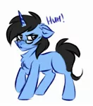 Size: 1504x1704 | Tagged: safe, artist:pesty_skillengton, derpibooru import, oc, oc:tinker doo, unofficial characters only, pony, unicorn, chest fluff, fluffy, glasses, male, sketch, solo, unamused