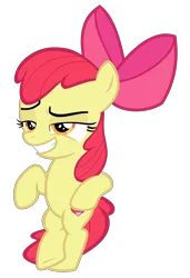 Size: 3076x4491 | Tagged: safe, artist:mandash1996, derpibooru import, apple bloom, earth pony, pony, the big mac question, absurd resolution, bipedal, bipedal leaning, cool, crossed hooves, cutie mark, faic, female, filly, leaning, lidded eyes, raised eyebrow, simple background, smiling, smirk, the cmc's cutie marks, transparent background, underhoof, vector