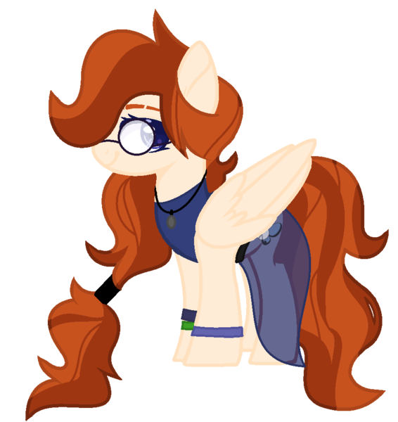 Size: 933x989 | Tagged: safe, artist:celestial-rue0w0, artist:nocturnal-moonlight, derpibooru import, oc, oc:aurora sunflower, unofficial characters only, pegasus, pony, base used, clothes, commission, dress, female, glasses, jewelry, necklace, older, simple background, solo, teenager, transparent background, wristband