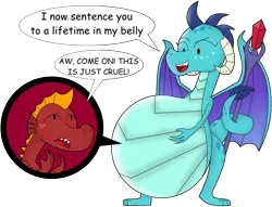 Size: 1024x784 | Tagged: artist:girlsvoreboys, derpibooru import, dragon, dragonlard ember, eaten alive, empred, female, fetish, garble, male, prehensile tail, princess ember, suggestive, tail hold, vore