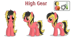 Size: 2560x1440 | Tagged: safe, artist:2huvian, derpibooru import, oc, oc:high gear, pony, commission, reference sheet, show accurate, simple background, transparent background