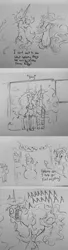 Size: 2048x7517 | Tagged: safe, artist:greyscaleart, derpibooru import, princess celestia, princess luna, unnamed character, unnamed pony, alicorn, pony, christmas, clothes, comic, constellation freckles, freckles, halloween, holiday, jacket, monochrome, pencil drawing, royal sisters, scarf, screaming, snowman, traditional art