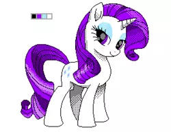 Size: 1200x920 | Tagged: safe, artist:octishmocti, derpibooru import, rarity, pony, 4 color palette, limited palette, looking at you, pixel art, solo, wrong eye color