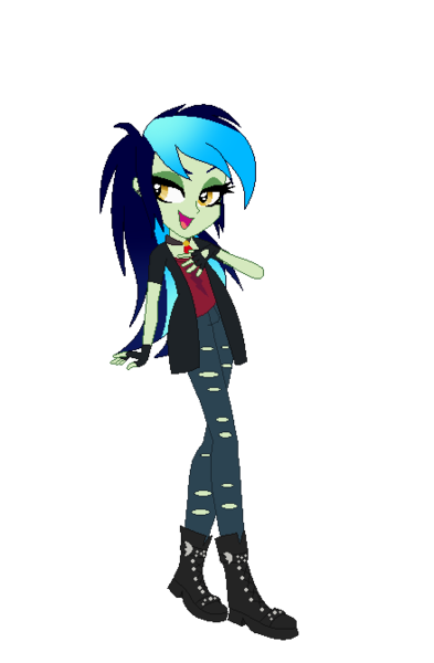 Size: 439x670 | Tagged: safe, artist:rainbow15s, derpibooru import, oc, oc:celeste splash, unofficial characters only, equestria girls, dazzling, punk