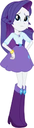 Size: 1525x5613 | Tagged: safe, artist:marcorois, derpibooru import, rarity, human, equestria girls, belt, boots, clothes, female, geode of shielding, high heel boots, magical geodes, miniskirt, shoes, simple background, skirt, solo, transparent background, updated, vector