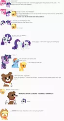 Size: 853x1619 | Tagged: safe, artist:dziadek1990, derpibooru import, applejack, pinkie pie, rainbow dash, rarity, twilight sparkle, winona, dog, amused, behaving like a dog, body swap, confused, conversation, desperate, desperation, dialogue, disgusted, disgusting, emote story, emotes, eww, grass, gross, grossed out, happy, horn, licking, look at it!, look at my ass, magic, rolling, scared, slice of life, tail, terrified, text, tongue out, varying degrees of amusement, varying degrees of want