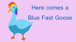 Size: 1280x720 | Tagged: bird, blue fast, derpibooru import, goose, original species, rainbow dash, safe, solo, species swap, this will end in tears, untitled goose game