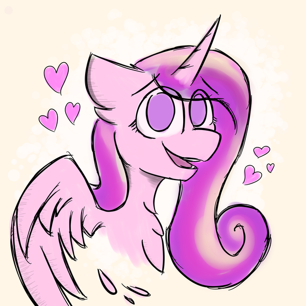 Size: 4000x4000 | Tagged: safe, artist:antimationyt, derpibooru import, princess cadance, alicorn, pony, 30 minute art challenge, 30minuteschallenge, love, simple background, sketch