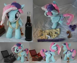 Size: 3660x2988 | Tagged: safe, artist:aeridiccore, artist:bastler, derpibooru import, kerfuffle, pegasus, pony, amputee, bottle, clothes, female, irl, photo, pincushion, plushie, prosthetic leg, prosthetic limb, prosthetics, solo, vest