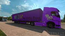 Size: 1000x562 | Tagged: source needed, useless source url, safe, derpibooru import, applejack, fluttershy, pinkie pie, rainbow dash, rarity, twilight sparkle, alicorn, pony, unicorn, euro truck simulator 2, female, game screencap, mane six, mare, truck, video game, wings