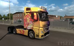 Size: 1000x625 | Tagged: source needed, useless source url, safe, derpibooru import, sunset shimmer, equestria girls, euro truck simulator 2, female, game screencap, mercedes-benz, mercedes-benz actros, truck, video game