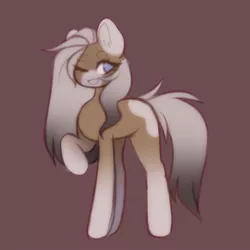 Size: 1024x1024 | Tagged: safe, artist:umiimou, derpibooru import, oc, oc:keanu, earth pony, pony, female, mare, one eye closed, simple background, solo, wink