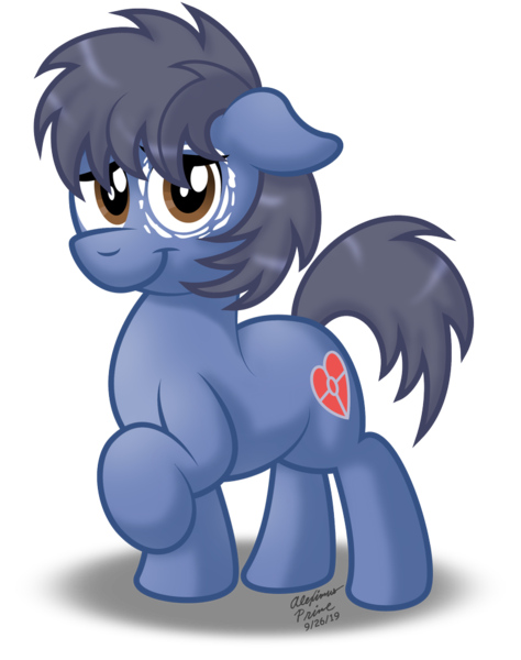 Size: 794x1006 | Tagged: safe, artist:aleximusprime, derpibooru import, oc, oc:clutterstep, earth pony, pony, comic:a princess' tears, bashful, birth mark, comic, looking at you, male, messy mane, ococtober, shy, solo, stallion