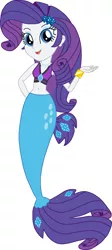 Size: 1057x2350 | Tagged: safe, artist:cruelladevil84, derpibooru import, rarity, mermaid, equestria girls, belly button, bikini, bikini top, bracelet, clothes, jewelry, mermaid tail, mermaidized, mermarity, midriff, species swap, swimsuit