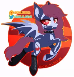 Size: 911x949 | Tagged: safe, artist:sickly-sour, derpibooru import, oc, oc:adlyde, unofficial characters only, bat pony, pony, clothes, socks, solo, stockings, thigh highs