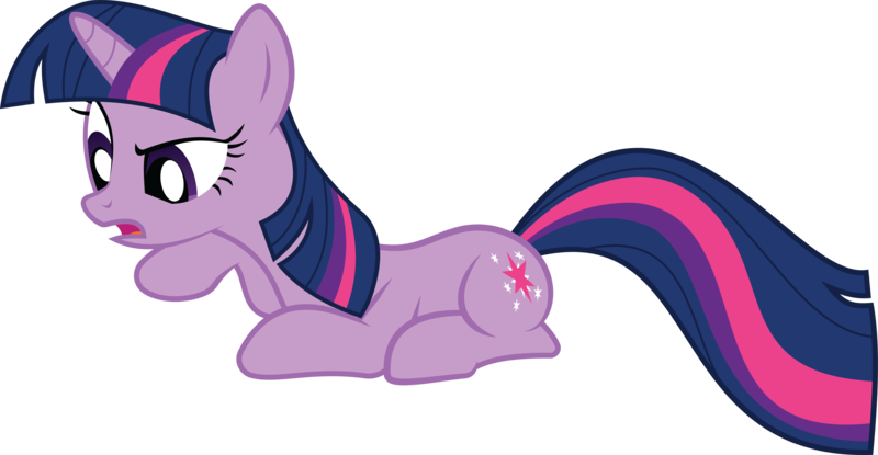 Size: 10187x5285 | Tagged: safe, artist:wissle, derpibooru import, twilight sparkle, pony, unicorn, friendship is magic, absurd resolution, female, lying down, mare, open mouth, prone, simple background, solo, thinking, transparent background, unicorn twilight, vector