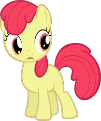 Size: 2590x3099 | Tagged: safe, artist:spikesmustache, derpibooru import, edit, editor:slayerbvc, vector edit, apple bloom, earth pony, pony, accessory-less edit, female, filly, high res, missing accessory, simple background, solo, transparent background, vector