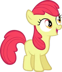 Size: 4303x5008 | Tagged: safe, artist:lilcinnamon, derpibooru import, edit, editor:slayerbvc, vector edit, apple bloom, earth pony, pony, .psd available, absurd resolution, accessory-less edit, female, filly, missing accessory, simple background, solo, trace, transparent background, vector