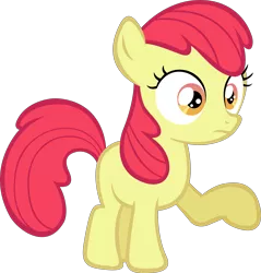 Size: 4633x4848 | Tagged: safe, artist:lilcinnamon, derpibooru import, edit, editor:slayerbvc, vector edit, apple bloom, earth pony, pony, .psd available, absurd resolution, accessory-less edit, female, filly, missing accessory, simple background, solo, trace, transparent background, vector