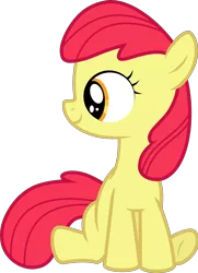 Size: 2858x3937 | Tagged: safe, artist:overdriv3n, derpibooru import, edit, editor:slayerbvc, vector edit, apple bloom, pony, absurd resolution, accessory-less edit, adorabloom, cute, missing accessory, simple background, sitting, solo, transparent background, vector