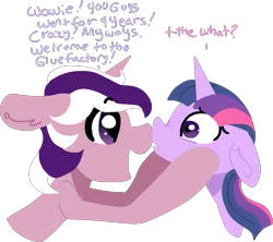 Size: 869x771 | Tagged: safe, artist:nootaz, derpibooru import, twilight sparkle, pony, unicorn, g1, g1 to g4, generation leap, generational ponidox, glue factory, happy birthday mlp:fim, implied death, mlp fim's ninth anniversary, wide eyes