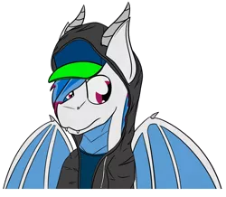 Size: 1500x1306 | Tagged: anthro, artist:kamithepony, basecap, clothes, derpibooru import, dragon, dragonified, hoodie, oc, oc:kami, photo, safe, simple background, solo, species swap, transparent background