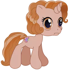 Size: 1530x1500 | Tagged: safe, artist:knadire, derpibooru import, oc, oc:cell shader, unofficial characters only, pony, unicorn, over two rainbows, artist, brown eyes, brown mane, cel shading, curly hair, curly mane, distressed, female, film reel, g3.75, generation 3.75, mare, newborn cuties, once upon a my little pony time, paintbrush, shading, shell shock, simple background, so many different ways to play, solo, style challenge, terror, thousand yard stare, transparent background, upset