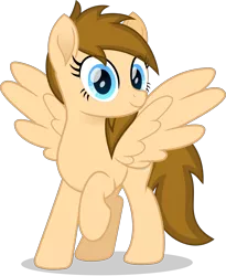 Size: 1883x2296 | Tagged: safe, artist:peahead, derpibooru import, oc, oc:stellar winds, unofficial characters only, pegasus, pony, blue eyes, female, folded wings, looking at you, mare, movie accurate, simple background, smiling, solo, standing, transparent background, vector, wings