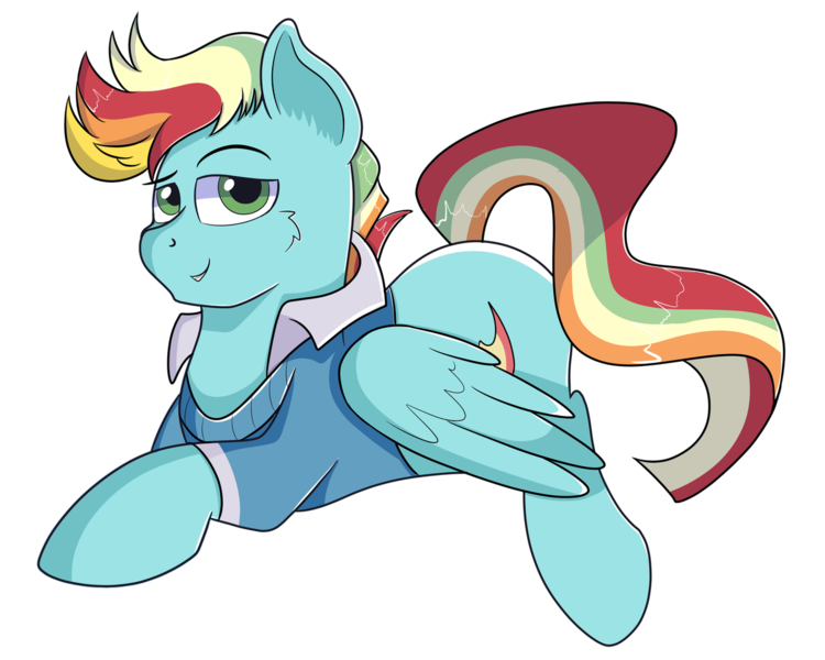 Size: 1280x1024 | Tagged: safe, artist:rainbowtashie, derpibooru import, bow hothoof, gentle breeze, oc, oc:creamy clouds, unofficial characters only, pegasus, pony, commissioner:bigonionbean, fusion, fusion:creamy clouds, male, solo, stallion, thicc ass