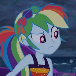 Size: 717x720 | Tagged: safe, derpibooru import, screencap, rainbow dash, equestria girls, equestria girls series, spring breakdown, spoiler:eqg series (season 2), cropped, cute, dashabetes, photo, sleeveless, solo