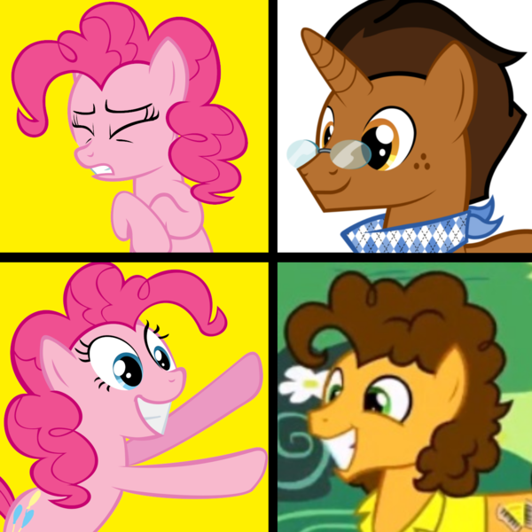 Size: 1300x1300 | Tagged: artist needed, safe, derpibooru import, cheese sandwich, pinkie pie, oc, oc:copper plume, pony, cheesepie, female, hotline bling, male, meme, shipping, straight, waifu thief