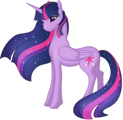 Size: 5000x4871 | Tagged: safe, artist:bri-sta, artist:negatif22, derpibooru import, princess twilight 2.0, twilight sparkle, twilight sparkle (alicorn), alicorn, pony, the last problem, absurd resolution, constellation, ethereal mane, female, mare, older, older twilight, simple background, solo, transparent background