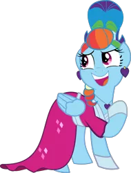 Size: 4270x5621 | Tagged: safe, artist:nicxchy, derpibooru import, rainbow dash, pegasus, pony, sparkle's seven, alternate hairstyle, clothes, dress, ear piercing, earring, female, jewelry, megaradash, piercing, rainbow dash always dresses in style, simple background, solo, transparent background, vector