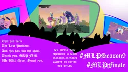 Size: 1152x648 | Tagged: safe, derpibooru import, edit, edited screencap, screencap, applejack, fluttershy, luster dawn, pinkie pie, princess celestia, princess luna, princess twilight 2.0, rainbow dash, rarity, spike, twilight sparkle, twilight sparkle (alicorn), alicorn, dragon, earth pony, pony, unicorn, the last problem, couch, end of ponies, gigachad spike, illustrator, light, mlp s9 countdown, older, older applejack, older fluttershy, older pinkie pie, older rainbow, older rainbow dash, older rarity, older spike, older twilight, photoshop, silhouette, television