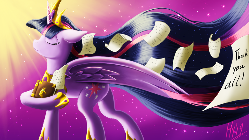 Size: 1920x1080 | Tagged: safe, artist:jphyperx, derpibooru import, twilight sparkle, twilight sparkle (alicorn), alicorn, pony, the last problem, end of ponies, eyes closed, female, mare, solo