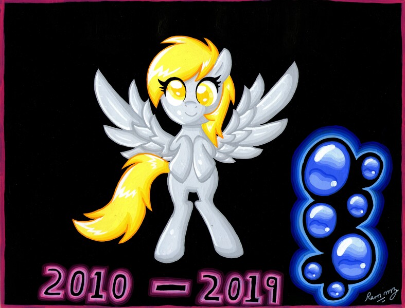 Size: 6603x5033 | Tagged: safe, artist:rammzblood, derpibooru import, derpy hooves, pegasus, pony, end of ponies, female, mare, solo