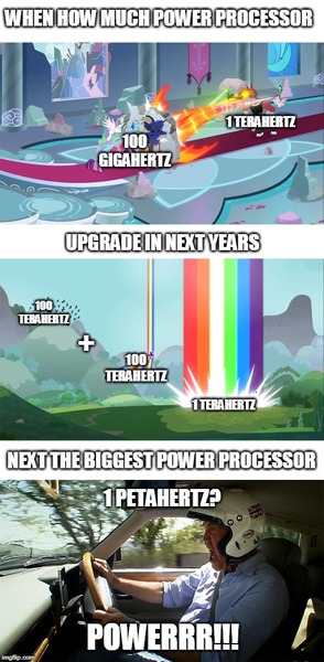 Size: 500x1021 | Tagged: safe, derpibooru import, edit, edited screencap, screencap, pony, the ending of the end, comic, jeremy clarkson, meme, rainbow, screencap comic