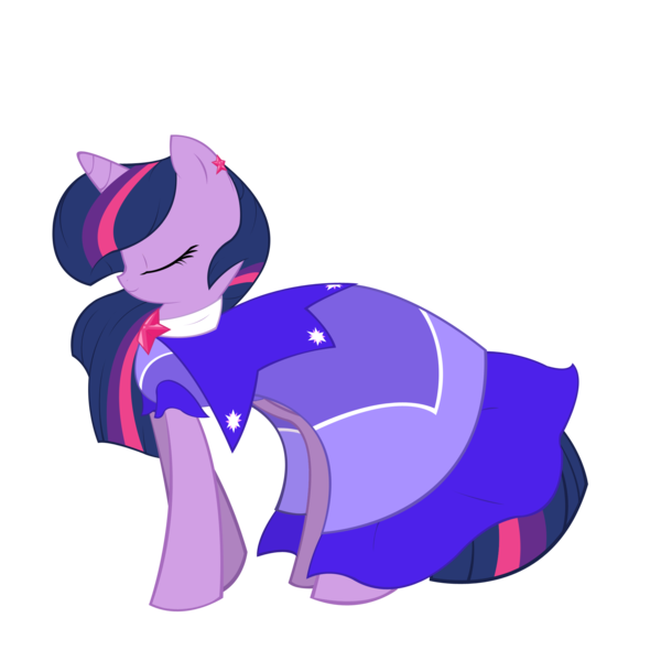 Size: 2000x2000 | Tagged: safe, artist:piichu-pi, derpibooru import, twilight sparkle, pony, unicorn, clothes, dress, eyes closed, female, gala dress, mare, simple background, solo, transparent background, unicorn twilight