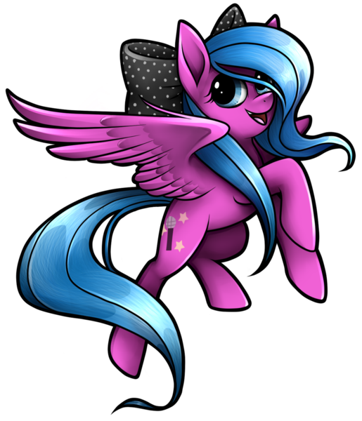 Size: 1024x1192 | Tagged: safe, artist:wingedwolf94, deleted from derpibooru, derpibooru import, oc, oc:star song, unofficial characters only, pegasus, pony, bow, hair bow, simple background, solo, transparent background