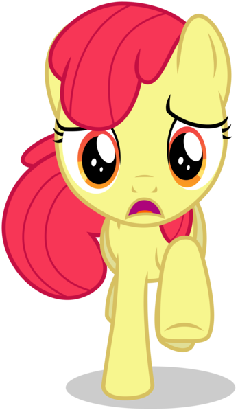 Size: 3000x4920 | Tagged: safe, artist:caliazian, derpibooru import, edit, editor:slayerbvc, vector edit, apple bloom, earth pony, pony, one bad apple, accessory-less edit, female, filly, galloping, missing accessory, open mouth, running, simple background, solo, transparent background, vector