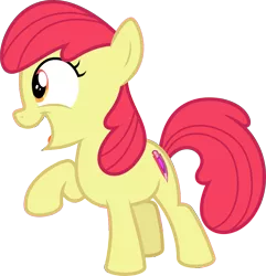 Size: 4920x5108 | Tagged: safe, artist:parclytaxel, derpibooru import, edit, editor:slayerbvc, vector edit, apple bloom, earth pony, pony, crusaders of the lost mark, absurd resolution, accessory-less edit, cropped, cutie mark, female, filly, missing accessory, raised hoof, simple background, smiling, solo, the cmc's cutie marks, transparent background, vector