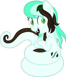 Size: 6310x7369 | Tagged: absurd resolution, artist:livehotsun, coils, crossed hooves, derpibooru import, fangs, female, lamia, leaf, oc, oc:wave mint choco, original species, safe, simple background, slit eyes, snake, snake pony, solo, transparent background, unofficial characters only, vector