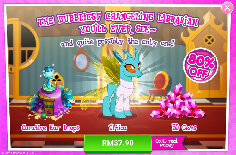 Size: 1041x685 | Tagged: advertisement, changedling, changeling, costs real money, derpibooru import, gameloft, gem, idw, idw showified, official, safe, urtica