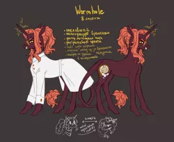 Size: 1280x1045 | Tagged: safe, artist:weird--fish, derpibooru import, oc, oc:wormhole, pony, unicorn, reference sheet, solo