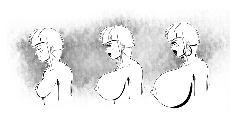 Size: 2420x1265 | Tagged: artist:annon, big breasts, bimbo, bimboification, breast expansion, breasts, busty windy whistles, derpibooru import, ear piercing, earring, eyeshadow, female, growth, hooped earrings, huge breasts, human, humanized, impossibly large breasts, inktober, jewelry, lipstick, makeup, milf, nipples, nudity, questionable, windy whistles