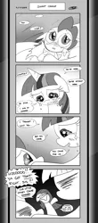 Size: 1451x3300 | Tagged: safe, artist:loreto-arts, derpibooru import, pinkie pie, spike, twilight sparkle, twilight sparkle (alicorn), alicorn, dragon, pony, comic:friendship is innuendo, comic:friendship is innuendo vol. 2, comic, crying, goddammit pinkie, pinkamena diane pie, tears of joy, winged spike