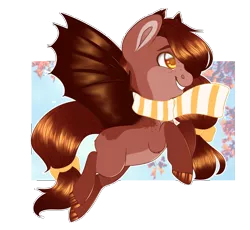 Size: 900x828 | Tagged: safe, artist:sadelinav, derpibooru import, oc, oc:jericho, bat pony, pony, bat pony oc, bat wings, clothes, male, scarf, simple background, solo, stallion, transparent background, wings