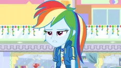 Size: 1164x655 | Tagged: safe, derpibooru import, screencap, rainbow dash, equestria girls, equestria girls series, holidays unwrapped, spoiler:eqg series (season 2), dashing through the mall, geode of super speed, magical geodes, plusplus