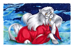 Size: 2580x1680 | Tagged: safe, artist:aspendragon, derpibooru import, ponified, pony, inuyasha, tessaiga