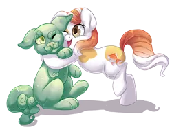 Size: 1000x768 | Tagged: safe, artist:noxxplush, derpibooru import, oc, pony, foo dog, hug